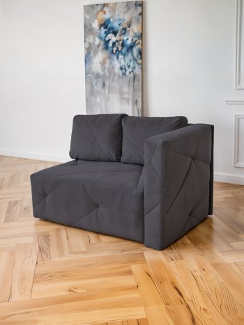 Диван 1010 графит, правый (BRENDOSS) в Каменске-Уральском - kamensk-uralskij.mebel-e96.ru