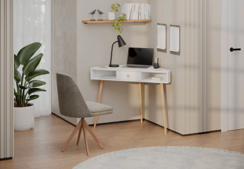 Стол письменный угловой, арт.6-01104, белый(ГК) в Каменске-Уральском - kamensk-uralskij.mebel-e96.ru