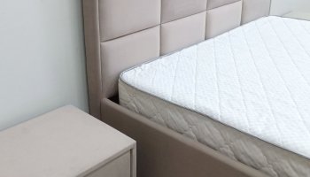 Кровать с подъемным механизмом Мега беж (Лин) в Каменске-Уральском - kamensk-uralskij.mebel-e96.ru