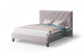 Кровать с ПМ Аделия мягкая Dusty rose (пепельная роза), 1600 (МЛК) в Каменске-Уральском - kamensk-uralskij.mebel-e96.ru