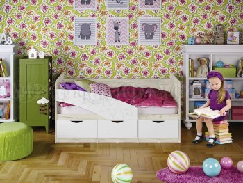 Кровать Бабочки Шарли белый (Миф) в Каменске-Уральском - kamensk-uralskij.mebel-e96.ru