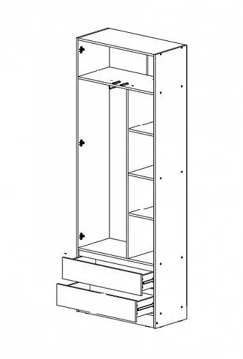 Шкаф 800 мм Челси Color (Миф) в Каменске-Уральском - kamensk-uralskij.mebel-e96.ru