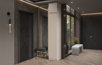 Пенал 400 мм Челси (1 створка) с антресолью, Кашемир (Миф) в Каменске-Уральском - kamensk-uralskij.mebel-e96.ru