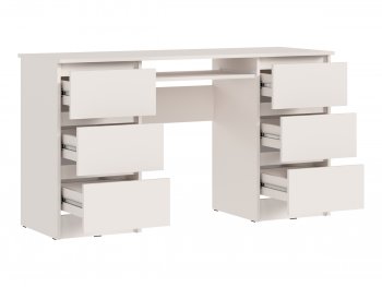 Письменный стол Челси 6 ящиков кашемир (Миф) в Каменске-Уральском - kamensk-uralskij.mebel-e96.ru