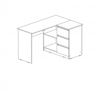 Письменный стол угловой + Стеллаж Челси кашемир (Миф) в Каменске-Уральском - kamensk-uralskij.mebel-e96.ru