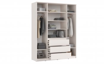 Шкаф 1600 мм Челси с антресолью Кашемир (Миф) в Каменске-Уральском - kamensk-uralskij.mebel-e96.ru