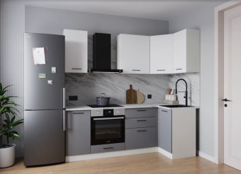 Угловой кухонный гарнитур Элеганция 2200*1000 мм (Sanvut) в Каменске-Уральском - kamensk-uralskij.mebel-e96.ru