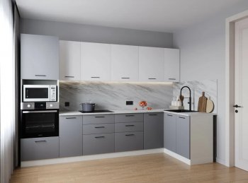 Угловой кухонный гарнитур Элеганция 3200*1400 мм (Санвут) в Каменске-Уральском - kamensk-uralskij.mebel-e96.ru