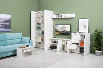Стенка Эйр комп 1, белый (Моби) в Каменске-Уральском - kamensk-uralskij.mebel-e96.ru