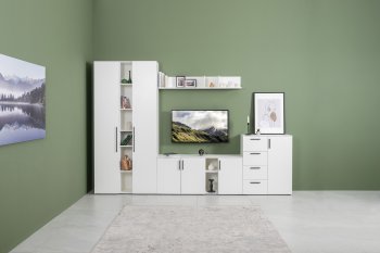 Стенка Эйр модульная, белый (Моби) в Каменске-Уральском - kamensk-uralskij.mebel-e96.ru