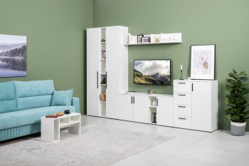 Стенка Эйр комп 1, белый (Моби) в Каменске-Уральском - kamensk-uralskij.mebel-e96.ru
