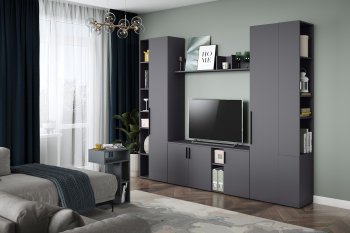 Стенка Эйр модульная, графит (Моби) в Каменске-Уральском - kamensk-uralskij.mebel-e96.ru
