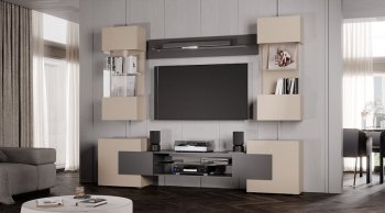 Стенка Фэнтези графит/кашемир (Лин) в Каменске-Уральском - kamensk-uralskij.mebel-e96.ru