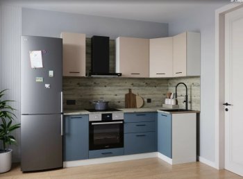 Угловой кухонный гарнитур Фьюжн 2200*1000 мм (Sanvut) в Каменске-Уральском - kamensk-uralskij.mebel-e96.ru