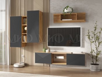 Стенка Флэш крафт/графит (Миф) в Каменске-Уральском - kamensk-uralskij.mebel-e96.ru