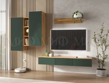 Стенка Флэш комп.2 крафт/грин (Миф) в Каменске-Уральском - kamensk-uralskij.mebel-e96.ru