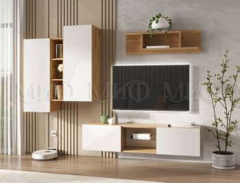 Стенка Флэш крафт/белый (Миф) в Каменске-Уральском - kamensk-uralskij.mebel-e96.ru