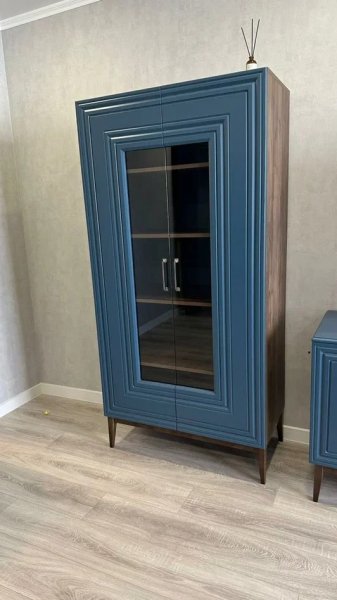 Витрина Гориция ШР-2 Сапфировый (БМ) в Каменске-Уральском - kamensk-uralskij.mebel-e96.ru