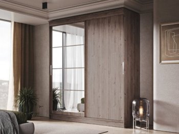 Шкаф-купе 2000 мм Гранд-1 ЛДСП/Зеркало, дуб горный (Эра) в Каменске-Уральском - kamensk-uralskij.mebel-e96.ru