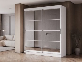 Шкаф-купе 2000 мм Гранд-1 зеркало/зеркало, белый (Эра) в Каменске-Уральском - kamensk-uralskij.mebel-e96.ru