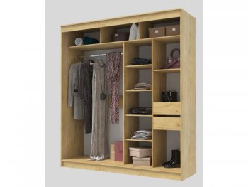 Шкаф-купе 2000 мм Гранд-1 ЛДСП, дуб вотан (Эра) в Каменске-Уральском - kamensk-uralskij.mebel-e96.ru