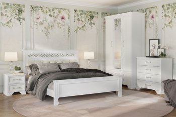 Спальный гарнитур Грация (лак) Белый (модульный) (БМ) в Каменске-Уральском - kamensk-uralskij.mebel-e96.ru