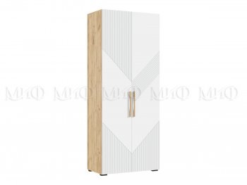 Шкаф распашной 900 мм Ирис с антресолью, крафт/белый (Миф) в Каменске-Уральском - kamensk-uralskij.mebel-e96.ru