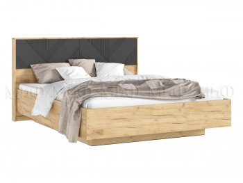 Кровать парящая Ирис крафт/графит с подсветкой (Миф) в Каменске-Уральском - kamensk-uralskij.mebel-e96.ru