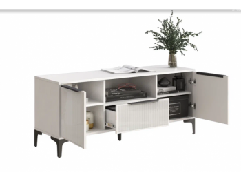 Тумба ТВ на 1350 Кимберли белый (Handis) в Каменске-Уральском - kamensk-uralskij.mebel-e96.ru