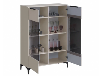 Шкаф со стеклом Кимберли кашемир (Handis) в Каменске-Уральском - kamensk-uralskij.mebel-e96.ru
