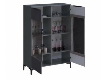 Шкаф со стеклом Кимберли графит (Handis) в Каменске-Уральском - kamensk-uralskij.mebel-e96.ru