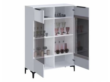 Шкаф со стеклом Кимберли белый (Handis) в Каменске-Уральском - kamensk-uralskij.mebel-e96.ru