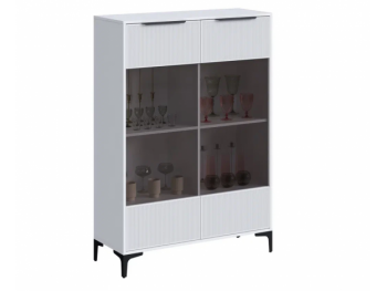 Шкаф со стеклом Кимберли белый (Handis) в Каменске-Уральском - kamensk-uralskij.mebel-e96.ru