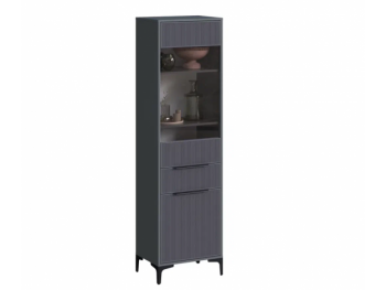 Пенал 550 мм со стеклом Кимберли графит (Handis) в Каменске-Уральском - kamensk-uralskij.mebel-e96.ru