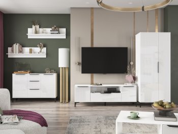 Стенка Кимберли белый, модульная (Handis) в Каменске-Уральском - kamensk-uralskij.mebel-e96.ru