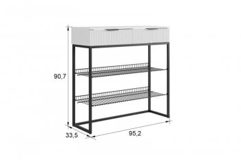 Обувница Классная 1 (белое дерево/белый матовый/золото​​​​​​​) (Мебельсон) в Каменске-Уральском - kamensk-uralskij.mebel-e96.ru
