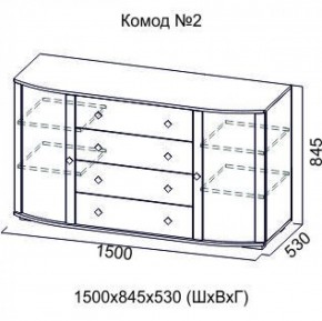 Комод №2 (1500) SV-Мебель в Каменске-Уральском - kamensk-uralskij.mebel-e96.ru