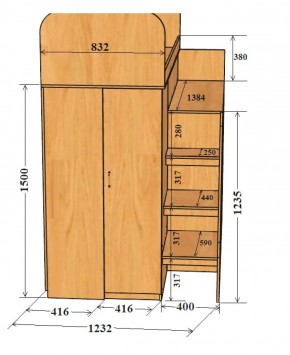 Кровать-чердак Аракс в Каменске-Уральском - kamensk-uralskij.mebel-e96.ru