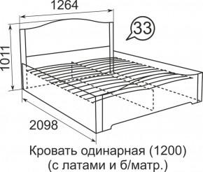 Кровать с латами Виктория 1400*2000 в Каменске-Уральском - kamensk-uralskij.mebel-e96.ru