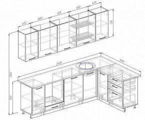 Кухонный гарнитур угловой Графика 2600х1600 мм МДФ в Каменске-Уральском - kamensk-uralskij.mebel-e96.ru