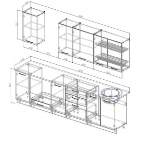 Кухонный гарнитур Вегас 2800 в Каменске-Уральском - kamensk-uralskij.mebel-e96.ru