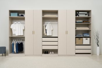 Гардеробная/шкаф 4000 мм Ларго №4 Кашемир (Миф) в Каменске-Уральском - kamensk-uralskij.mebel-e96.ru