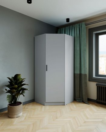 Шкаф угловой Ларс (угол скос), ЛДСП Серый камень (Микон) в Каменске-Уральском - kamensk-uralskij.mebel-e96.ru