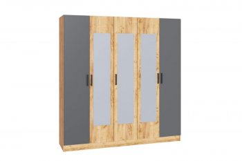 Шкаф 2000 мм Ларс крафт/графит (Микон) в Каменске-Уральском - kamensk-uralskij.mebel-e96.ru