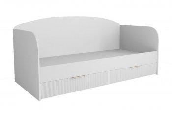 Кровать Лавис ДКД 2000.1 с ящиками белый софт (ДСВ) в Каменске-Уральском - kamensk-uralskij.mebel-e96.ru
