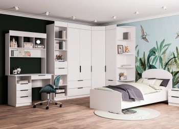 Набор детской мебели Лавис модульный белый софт (ДСВ) в Каменске-Уральском - kamensk-uralskij.mebel-e96.ru