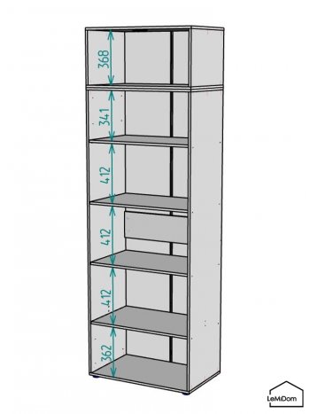 Шкаф с антресолью 800 мм Linnea MHR-2A-2 2450х800х510 (Графит-М 11.1.25) в Каменске-Уральском - kamensk-uralskij.mebel-e96.ru