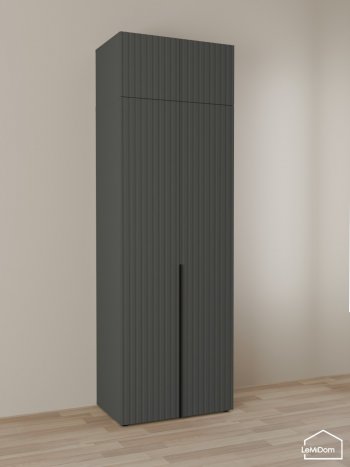 Шкаф с антресолью 800 мм Linnea MHR-2A-2 2450х800х510 (Графит-М 11.1.25) в Каменске-Уральском - kamensk-uralskij.mebel-e96.ru