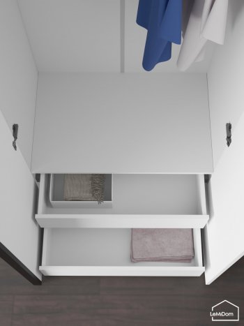 Шкаф с антресолью 800 мм Linnea MHR-2A-3 2450х800х510 (Белый-М 11.1.2) в Каменске-Уральском - kamensk-uralskij.mebel-e96.ru