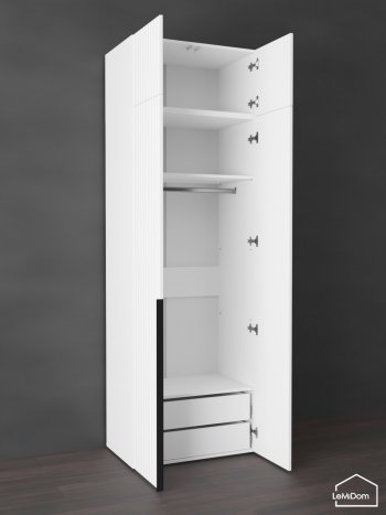 Шкаф с антресолью 800 мм Linnea MHR-2A-3 2450х800х510 (Белый-М 11.1.1) в Каменске-Уральском - kamensk-uralskij.mebel-e96.ru